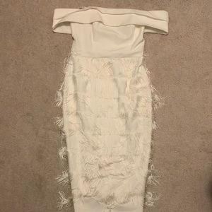 White rehearsal dinner dress